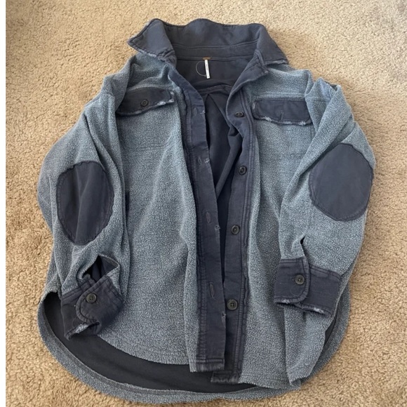 Free people oversized jaded ruby shacket - Picture 1 of 5